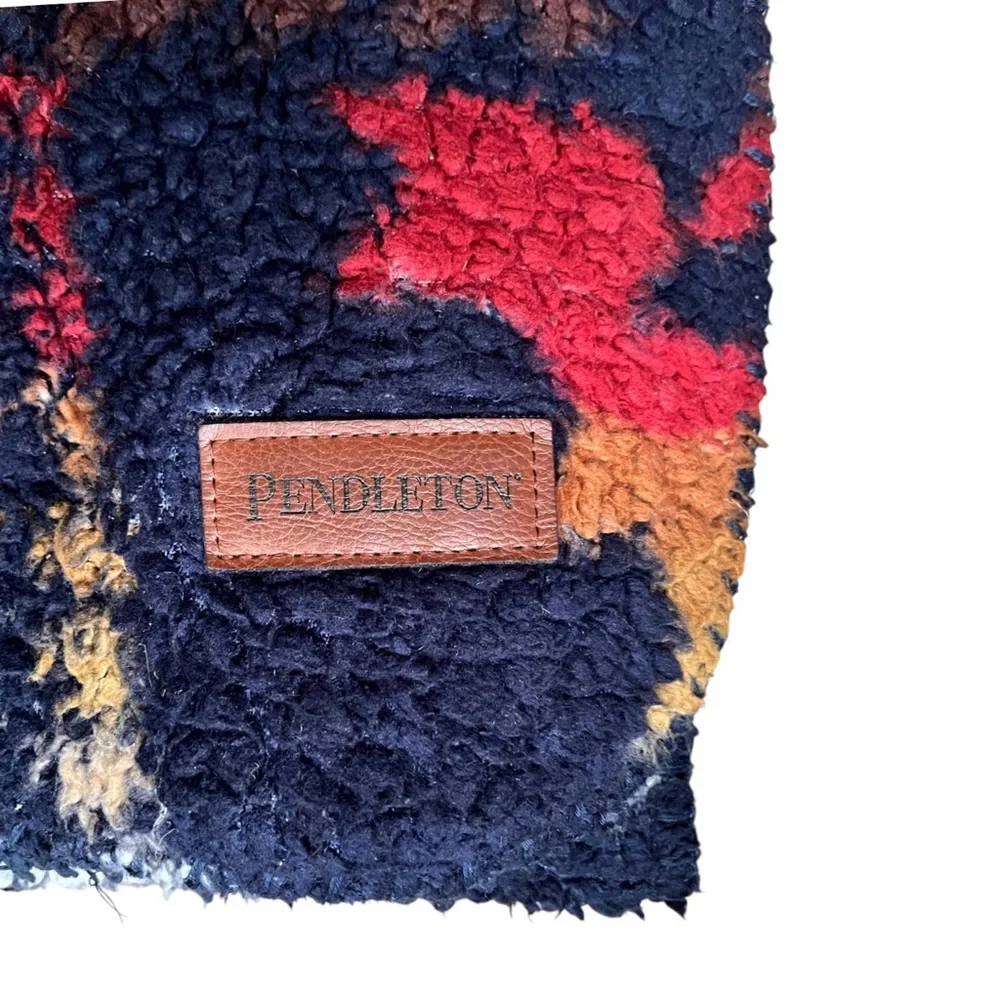Pendleton Sherpa Fleece Blanket in Aztec Legend Lake Print, Twin